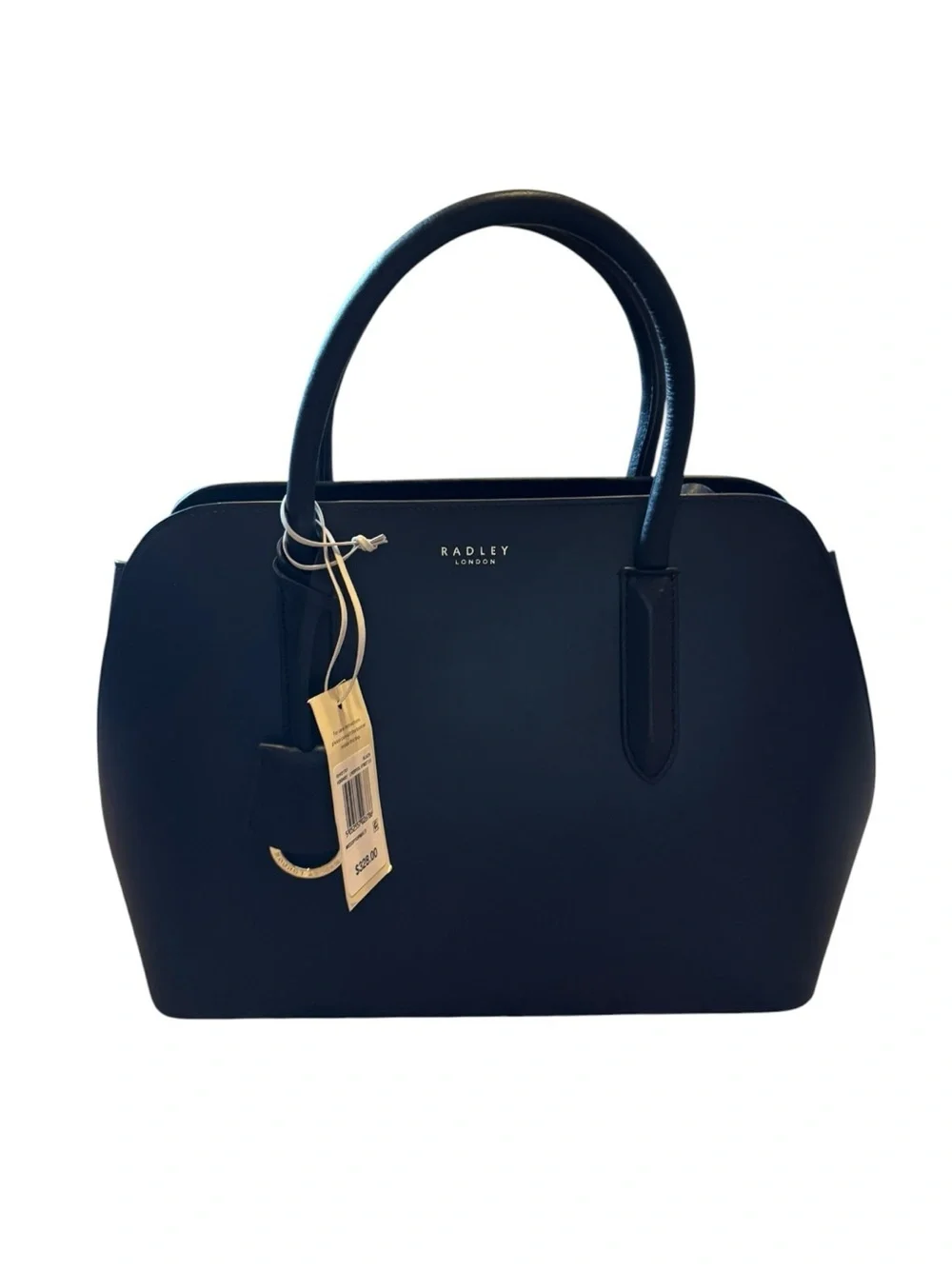 Radley London Black leather liverpool street 2.0 medium ziptop satchel NWT